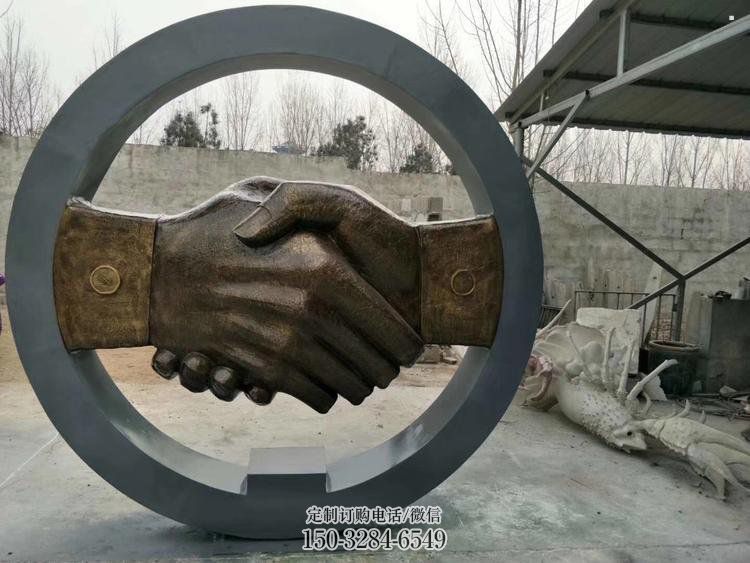 握手雕塑观赏型,户外摆放,不锈钢握手雕塑厂家 握手雕塑观赏型,户外摆放,不锈钢握手雕塑厂家